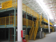 Rack Mezzanine Multi Tier Kuning untuk penggunaan ruang yang efisien