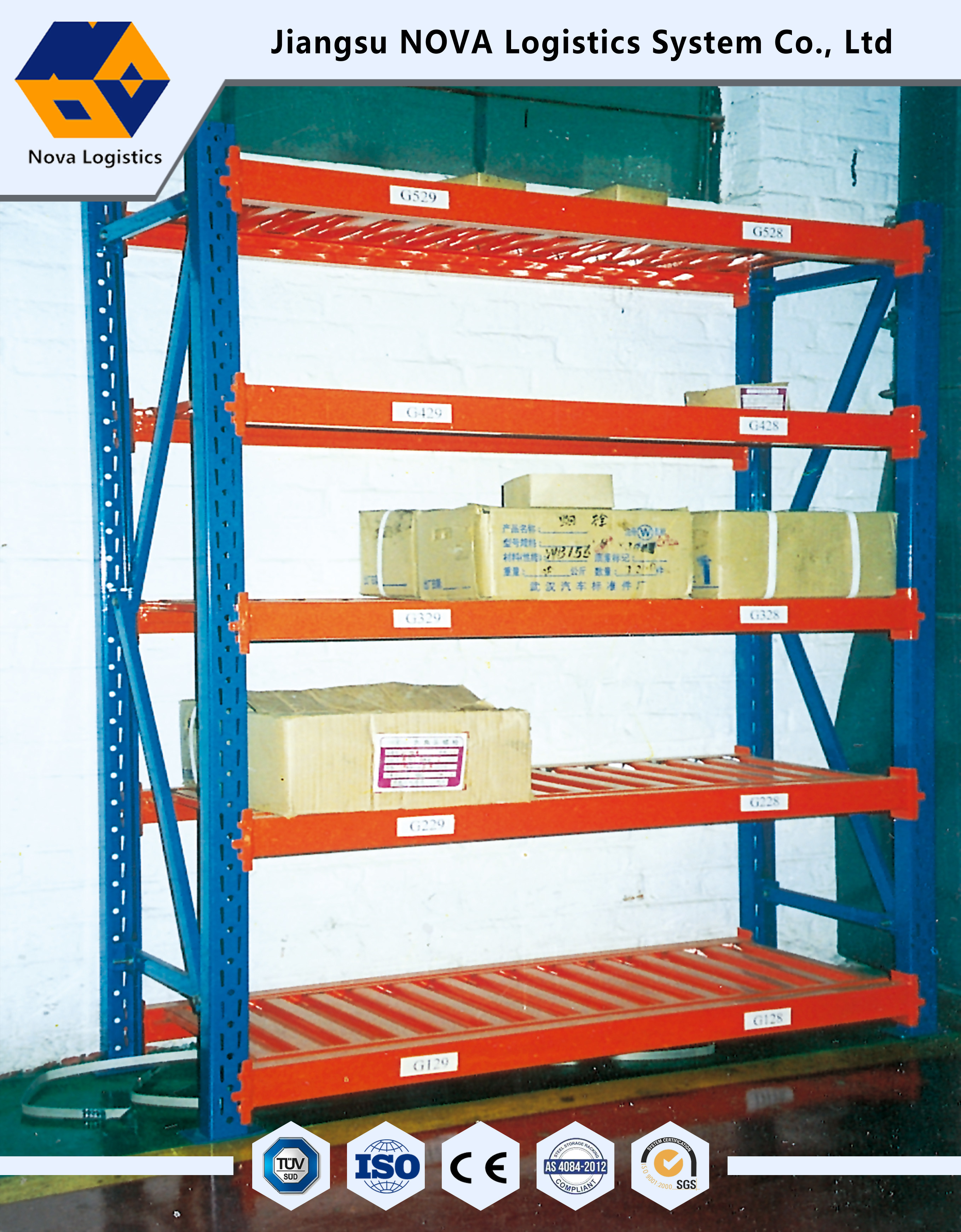 NOVA Industrial Warehouse Medium Duty Shelving Rak penyimpanan gorila yang bisa disesuaikan