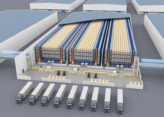Industri Smart Lifting Automated Storage Rack Warehouse Systems Dengan Sistem Kontrol